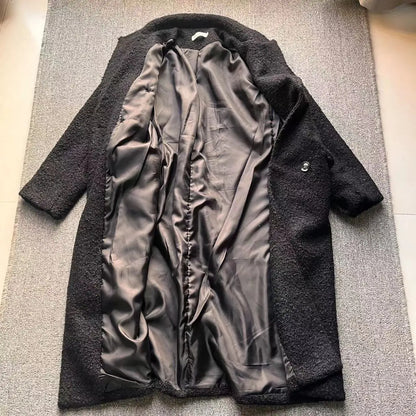 Elegant Quilted Tweed Coat - Light Luxury Women’s Light-Tan Suit Collar Long Autumn Outerwear 2023