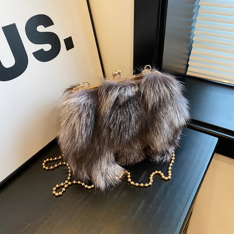 Plush Evening Clutch for Women