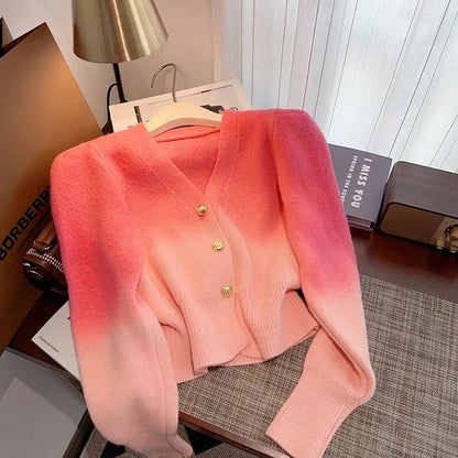 Gradient Knit Cardigan for Women