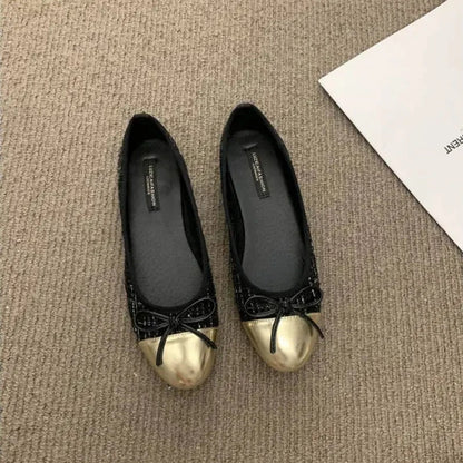 Bow Knot Ballet Flats - Stylish Women’s Ballet Shoes with Comfortable Fit and Bow Detail
