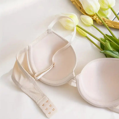 6pcs Solid Seamless Push-Up Bra Set - Comfortable Underwire Lingerie for Women’s Daily Wear