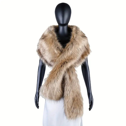 Cozy Faux Fur Shawl – Luxurious Winter Wrap for Warmth and Style