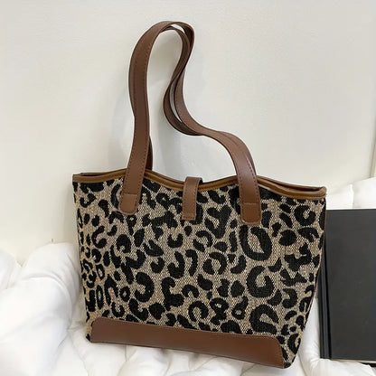 Large Capacity PU Leather Tote Bag - Stylish Women’s Casual Work Bag with Zipper Closure