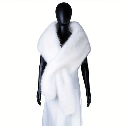 Cozy Faux Fur Shawl – Luxurious Winter Wrap for Warmth and Style