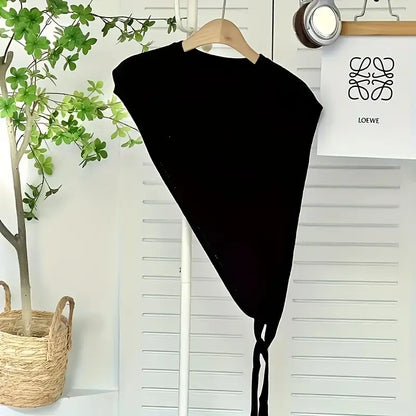 Chic Women's Knit Shawl - Versatile Triangle Wrap Scarf, Warm and Stretchy Layering Accessory