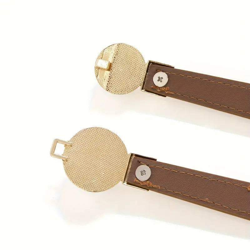 3pcs/4pcs Slim Waist Belts Set - Versatile Elastic Decorative Belts in Black, White, Camel, and Multi-color for Women