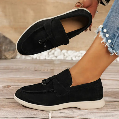 Women’s Simple Flat Loafers - Casual Slip-On Low-Top Shoes for Comfort and Everyday Style