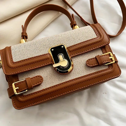 Vintage Flap Crossbody Bag - Retro Shoulder Bag and Women’s Fashion Satchel Purse