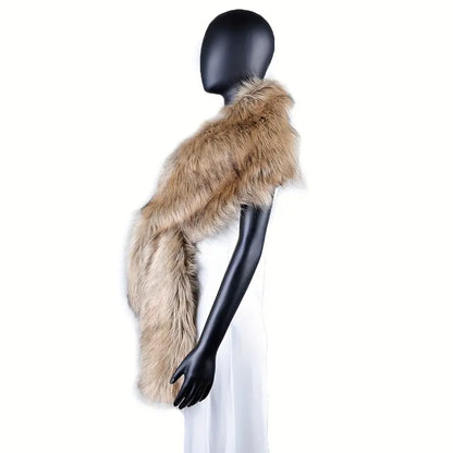 Cozy Faux Fur Shawl – Luxurious Winter Wrap for Warmth and Style