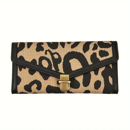 Stylish Leopard Print Wallet – Trendy Women’s Compact Purse with Card Slots