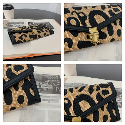 Stylish Leopard Print Wallet – Trendy Women’s Compact Purse with Card Slots