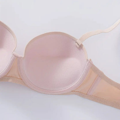 6-Pack Strapless Push-Up Bras - High-Support Underwire Lingerie with Non-Removable Padding for Women